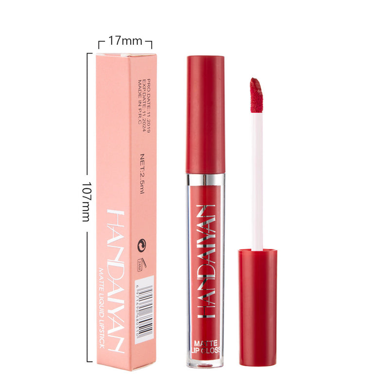 HANDAIYAN Matte Non-stick Cup Lip Gloss, Non-fading Matte Liquid Lipstick