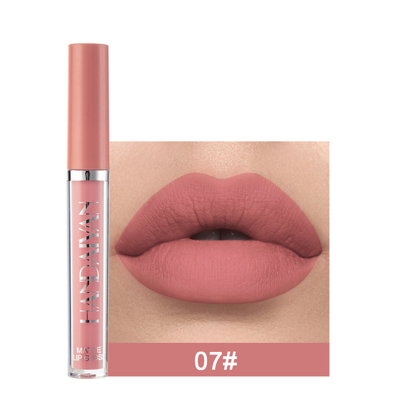 HANDAIYAN Matte Non-stick Cup Lip Gloss, Non-fading Matte Liquid Lipstick