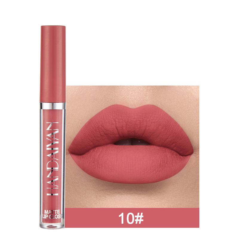 HANDAIYAN Matte Non-stick Cup Lip Gloss, Non-fading Matte Liquid Lipstick