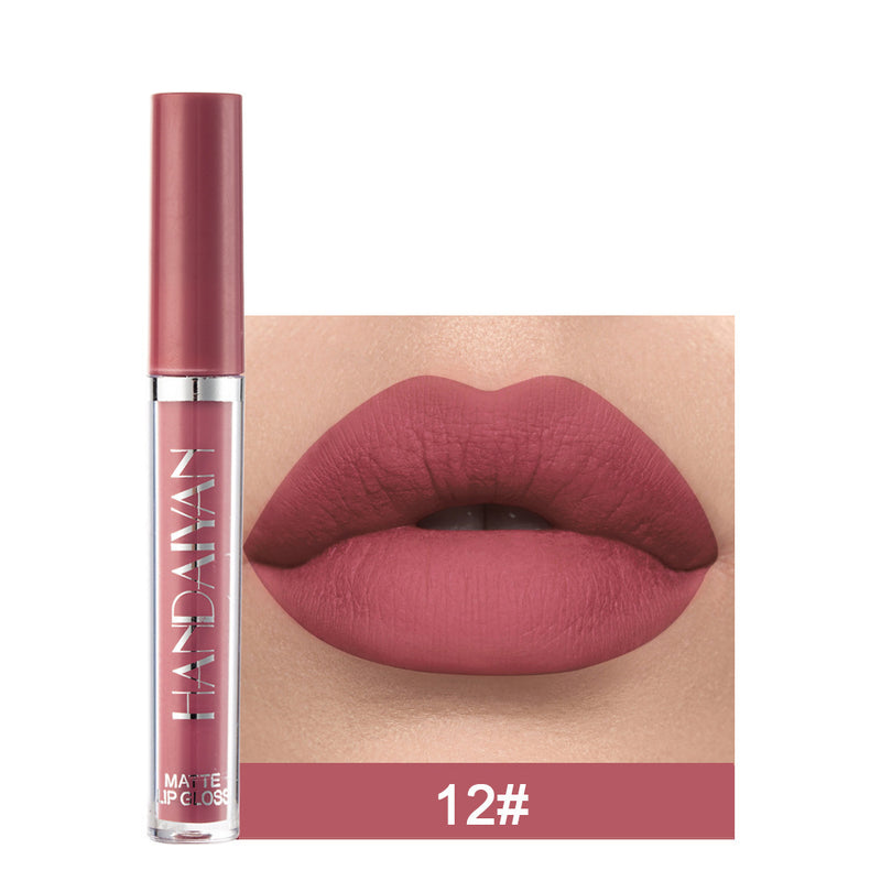 HANDAIYAN Matte Non-stick Cup Lip Gloss, Non-fading Matte Liquid Lipstick