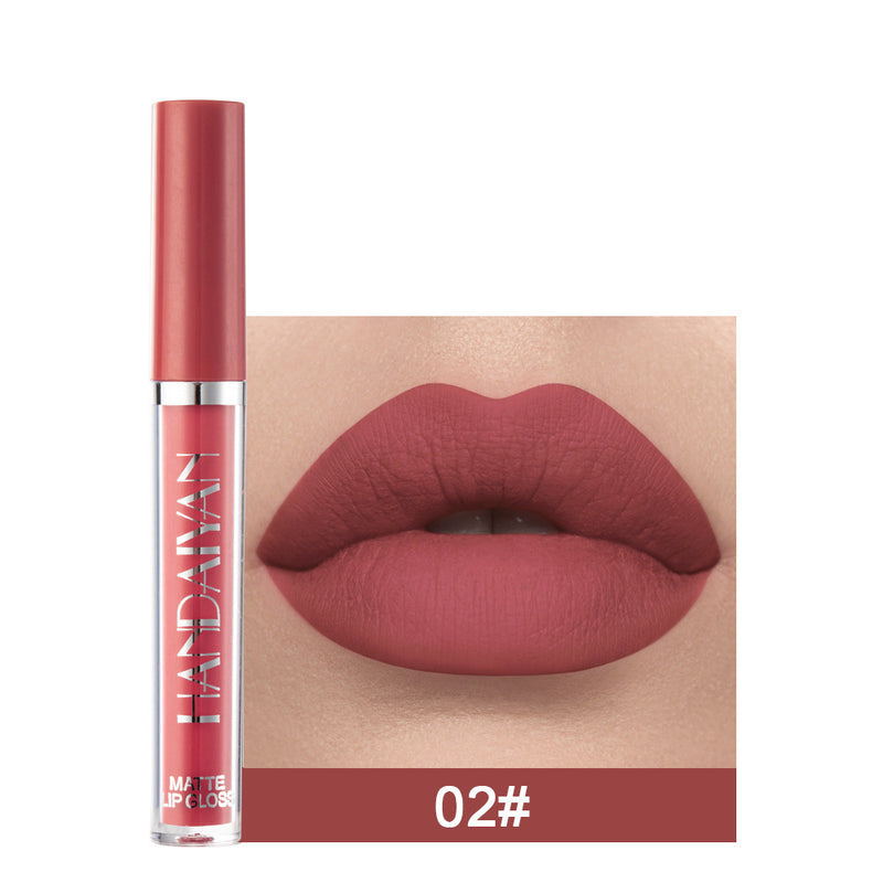 HANDAIYAN Matte Non-stick Cup Lip Gloss, Non-fading Matte Liquid Lipstick