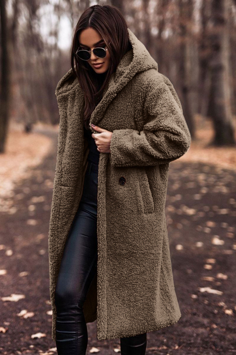Autumn Winter Fashion Elegant Long Coat Woman