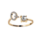 New Design Adjustable 26 Initial Letter Ring Fashion Jewelry For Women Simple Elegant Jewelry