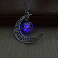 Glowing Pendant Necklaces Silver Plated Chain