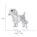 Minimalist Pearl Floral Brooch With Diamond Flower Accessory Pin