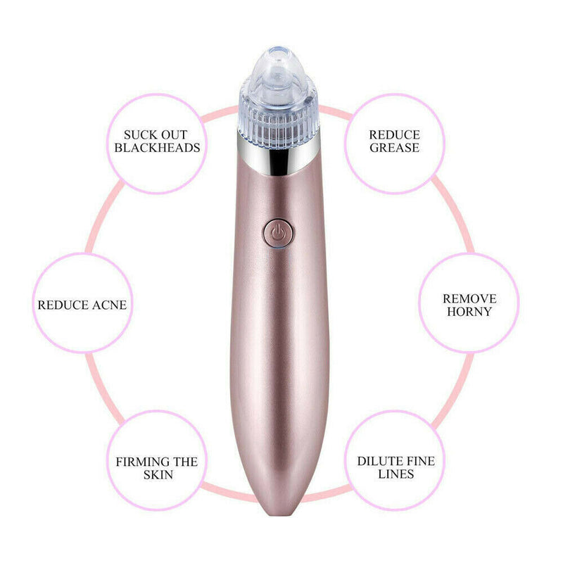 Electric Blackhead Vacuum Pore Cleaner Acne Pimple Remover Strong Suction Tools.