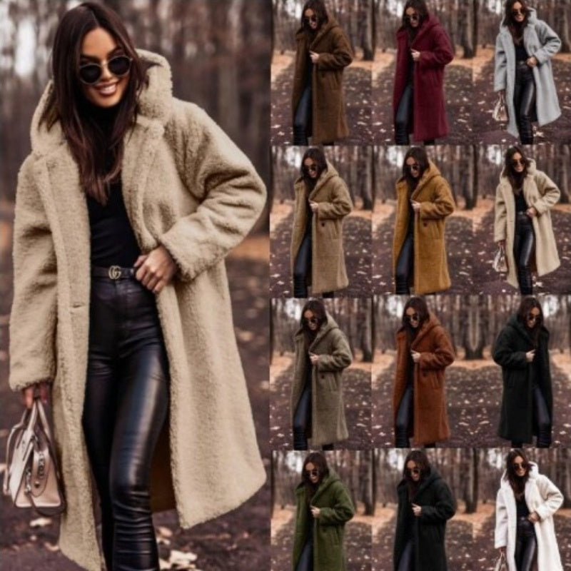 Autumn Winter Fashion Elegant Long Coat Woman