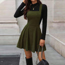 Fashion Commuter Corduroy Overall Dress Women