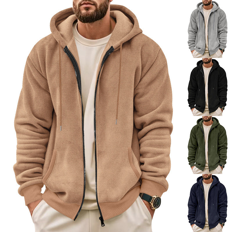 Fashion Casual Zippered Hooded Sweatshirt For Men