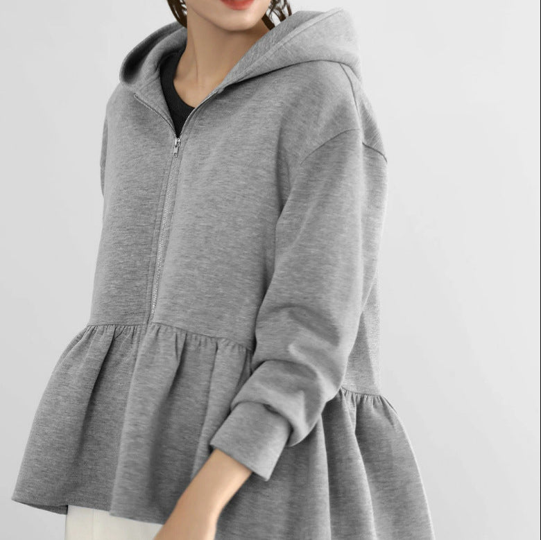 New Japanese And Korean Style Women's Hooded Sweatshirt Jacket