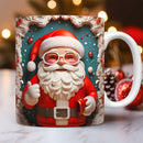 Creative 3D Christmas Ceramic Mug Unique Space Design Christmas Gifts For Kids Adults Kitchen Gadgets