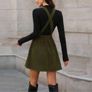 Fashion Commuter Corduroy Overall Dress Women