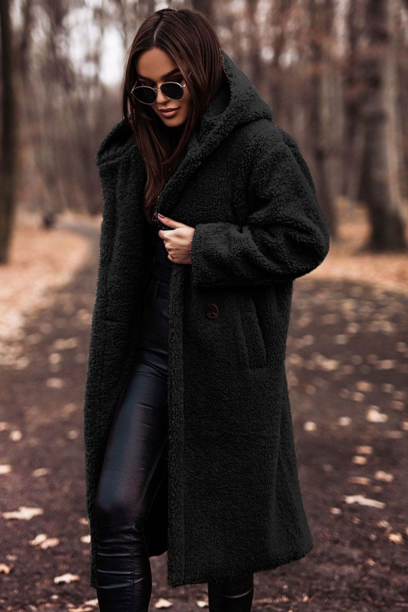 Autumn Winter Fashion Elegant Long Coat Woman