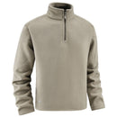 Men's Fleece Hooded Sweatshirt Stand Collar Solid Color Warm Jacket