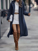 Autumn Winter Fashion Elegant Long Coat Woman