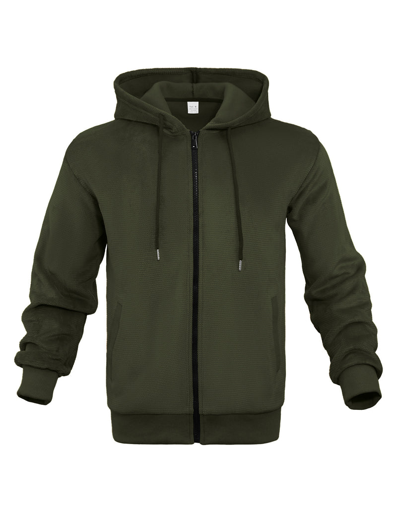 Fashion Casual Zippered Hooded Sweatshirt For Men
