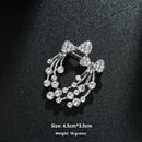 Minimalist Pearl Floral Brooch With Diamond Flower Accessory Pin