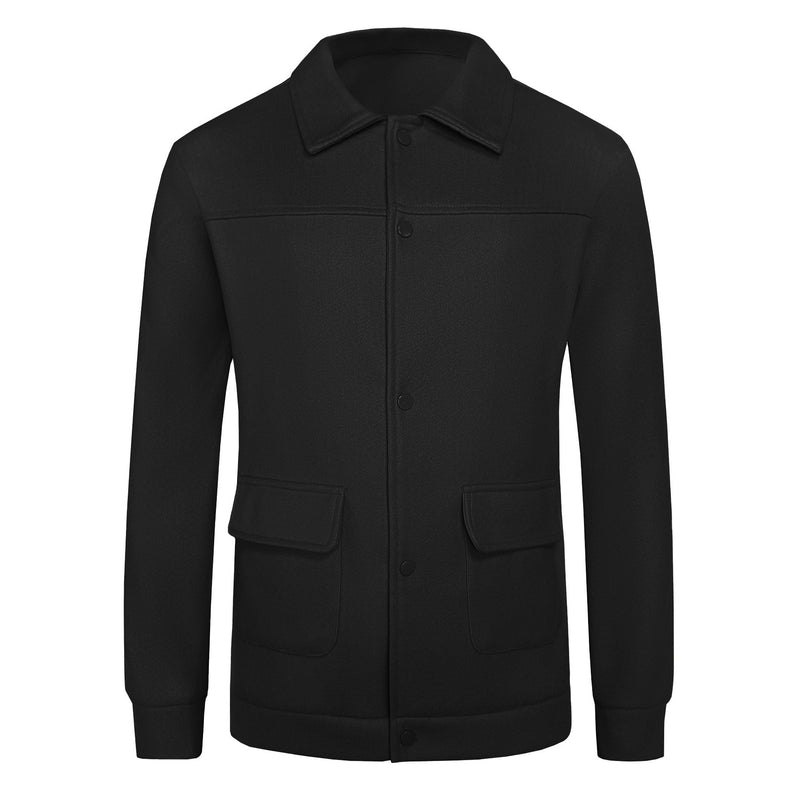 European And American Casual Wool Jacket Long Sleeve Lapel Top