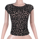 Women's Fashion Mesh See-through Retro Short Sleeve