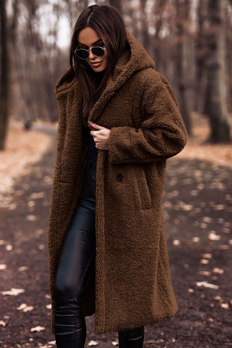 Autumn Winter Fashion Elegant Long Coat Woman