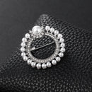 Minimalist Pearl Floral Brooch With Diamond Flower Accessory Pin