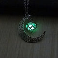 Glowing Pendant Necklaces Silver Plated Chain