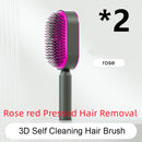 Hair Brush For Women, One-key Cleaning Hair Loss Airbag Massage Scalp Comb Anti-Static Hairbrush