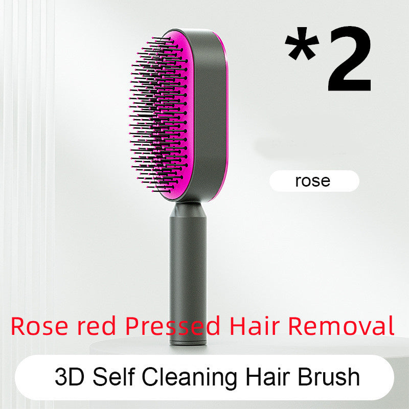 Hair Brush For Women, One-key Cleaning Hair Loss Airbag Massage Scalp Comb Anti-Static Hairbrush