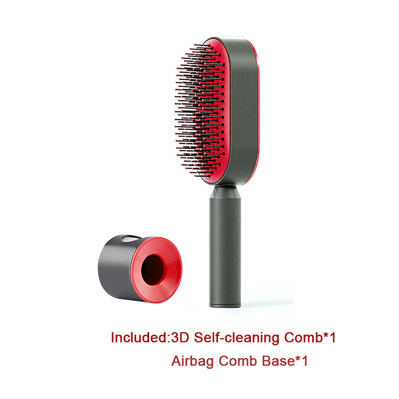 Hair Brush For Women, One-key Cleaning Hair Loss Airbag Massage Scalp Comb Anti-Static Hairbrush