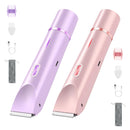 1Pc 2 In 1 Bikini Trimmer For Women Dual Head Cordless Body Shaver IPX7 Waterproof Rechargeable 
Pubic Hair Razor Wet And Dry