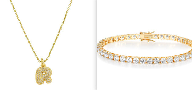 Brass Micro-inlaid Balloon Bubble Small Size 26 English Letters Necklace