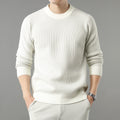 Round Neck Men's Fashion Versatile Thick Long Sleeve Base Sweater