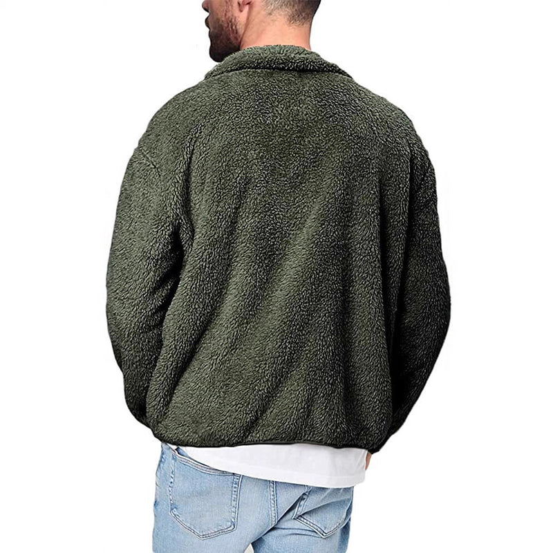 Casual Men's Solid Color Hooded Jacket