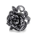 Alloy Rose Inlaid Diamond Ring