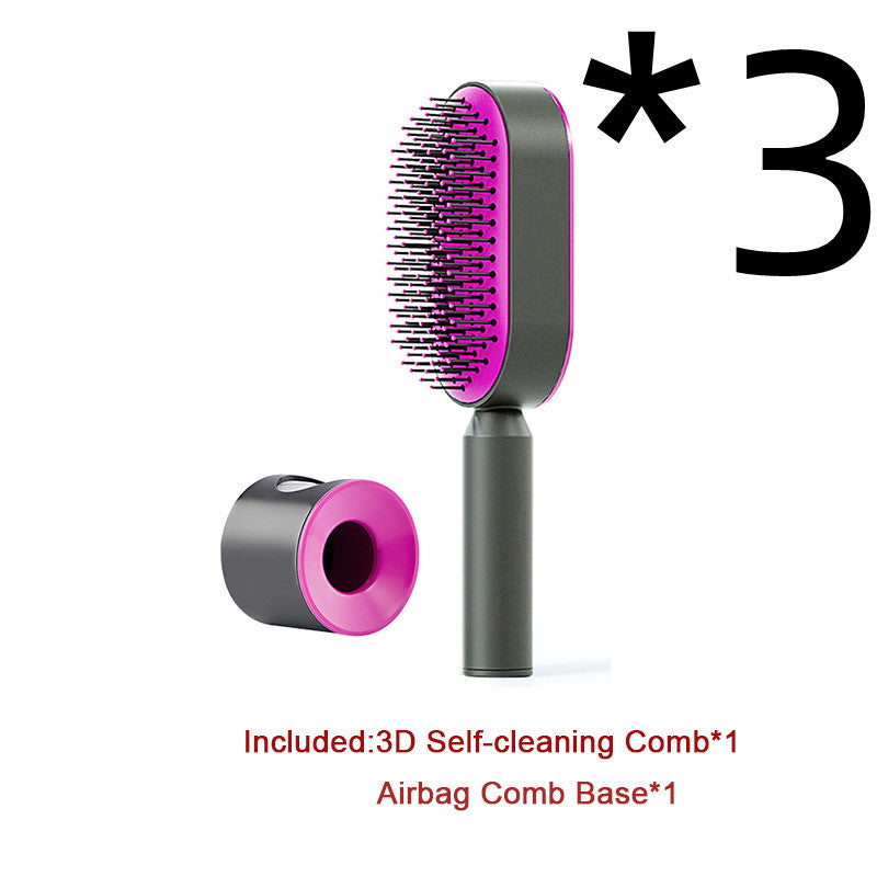 Hair Brush For Women, One-key Cleaning Hair Loss Airbag Massage Scalp Comb Anti-Static Hairbrush