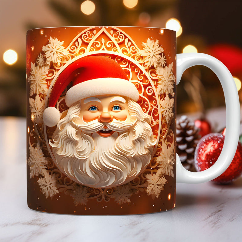 Creative 3D Christmas Ceramic Mug Unique Space Design Christmas Gifts For Kids Adults Kitchen Gadgets