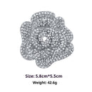 Minimalist Pearl Floral Brooch With Diamond Flower Accessory Pin