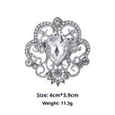 Minimalist Pearl Floral Brooch With Diamond Flower Accessory Pin