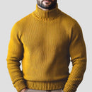 Knitted High-neck Long-sleeve Zip-up Sweater