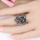 Alloy Rose Inlaid Diamond Ring