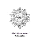 Minimalist Pearl Floral Brooch With Diamond Flower Accessory Pin