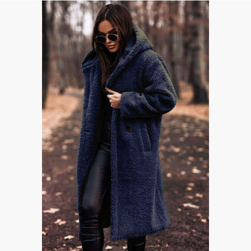 Autumn Winter Fashion Elegant Long Coat Woman