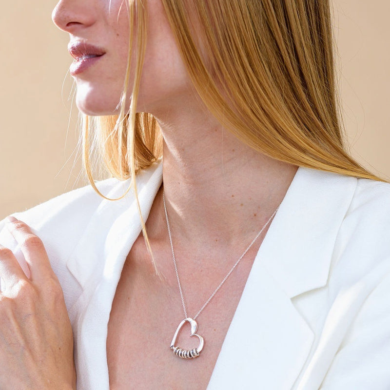 POD Personalized Name Beaded Heart Bead