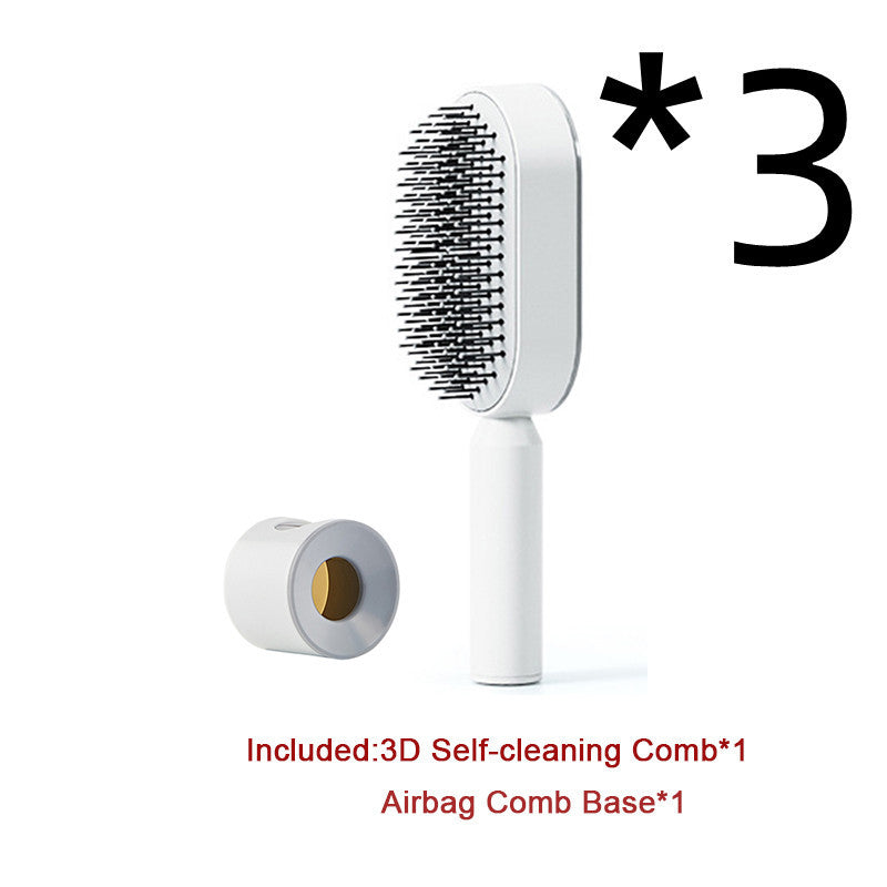 Hair Brush For Women, One-key Cleaning Hair Loss Airbag Massage Scalp Comb Anti-Static Hairbrush