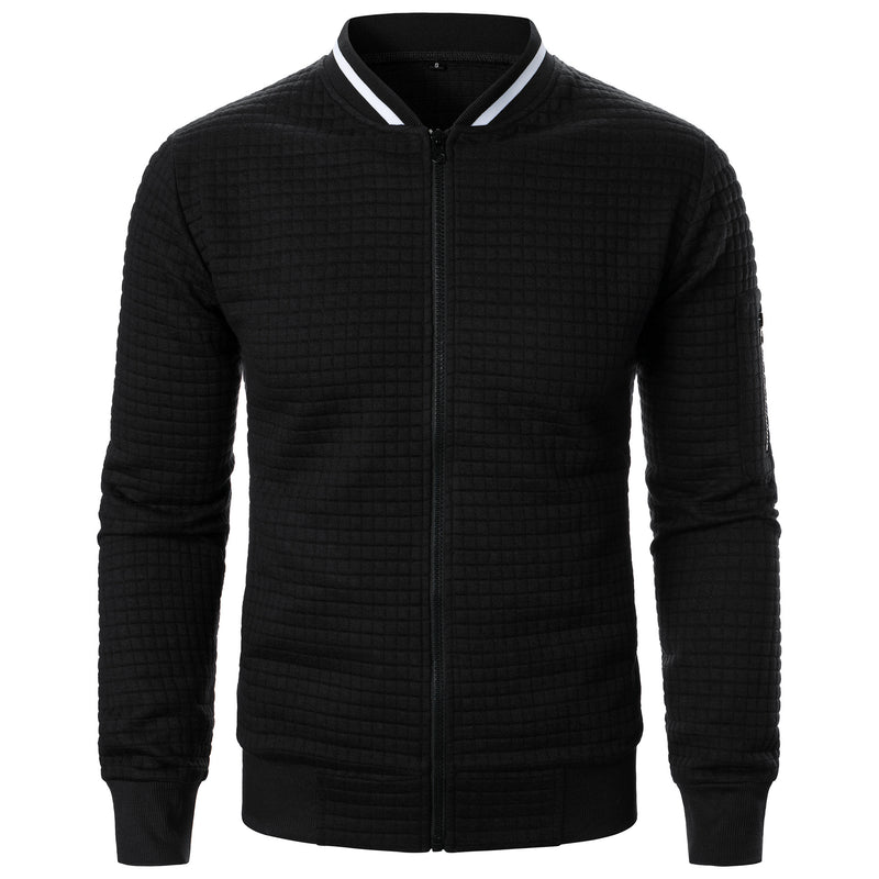 Men's Zip-up Stand Collar Sweatshirt Jacket