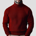 Knitted High-neck Long-sleeve Zip-up Sweater