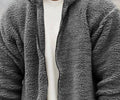 Casual Men's Solid Color Hooded Jacket