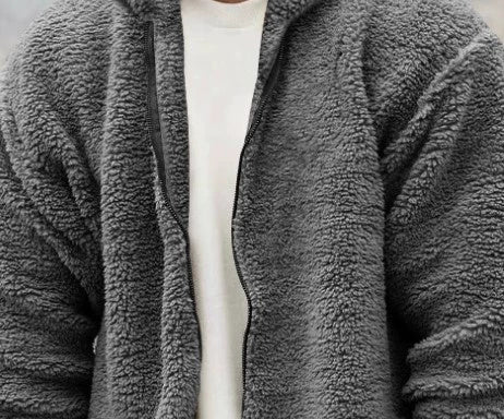 Casual Men's Solid Color Hooded Jacket