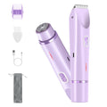 1Pc 2 In 1 Bikini Trimmer For Women Dual Head Cordless Body Shaver IPX7 Waterproof Rechargeable 
Pubic Hair Razor Wet And Dry