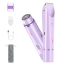 1Pc 2 In 1 Bikini Trimmer For Women Dual Head Cordless Body Shaver IPX7 Waterproof Rechargeable 
Pubic Hair Razor Wet And Dry